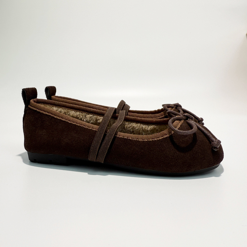 Ženske slip-on tenisice od velura, korejskog stila, topla fleec podstava, gumeni potplat, niski gornji dio