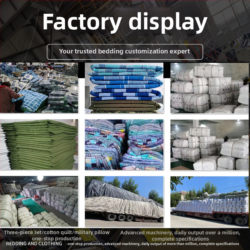 Trojdielny bavlnený set posteľnej bielizne s pruhovaným vzorom, reaktívne tlačenie a farbenie, ploché tkanie, moderný minimalistický štýl