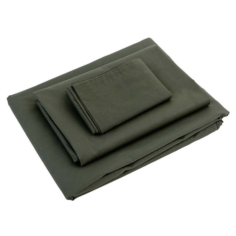 Set de lenjerie de pat din bumbac, trei piese, model în dungI, imprimare și vopsire reactive, țesătură simplă, stil modern minimalist