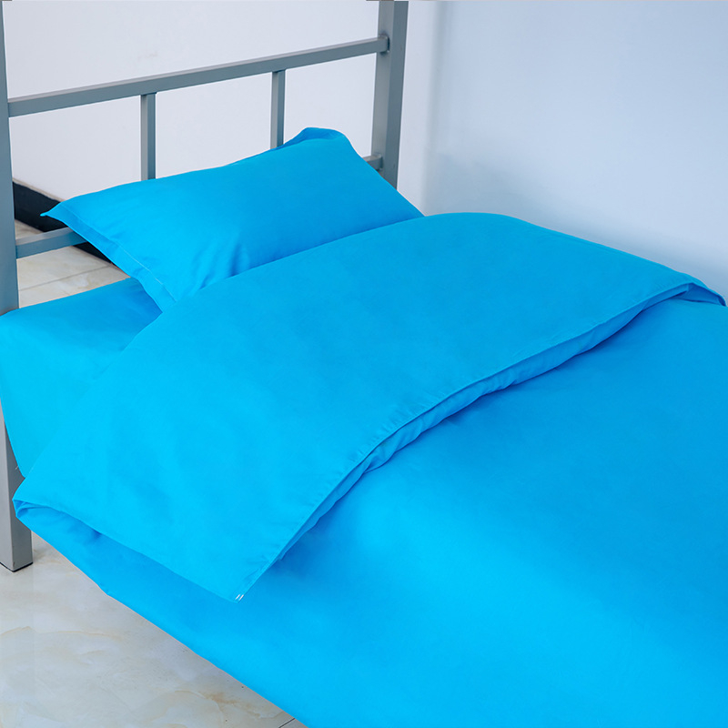 Set de lenjerie de pat din bumbac, trei piese, model în dungI, imprimare și vopsire reactive, țesătură simplă, stil modern minimalist