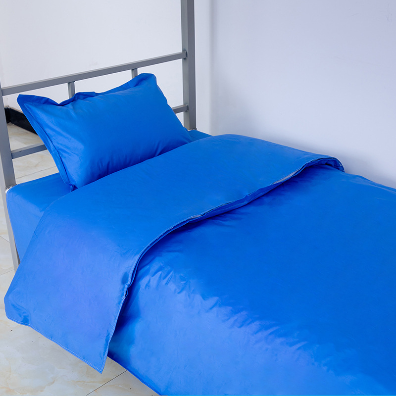 Set de lenjerie de pat din bumbac, trei piese, model în dungI, imprimare și vopsire reactive, țesătură simplă, stil modern minimalist