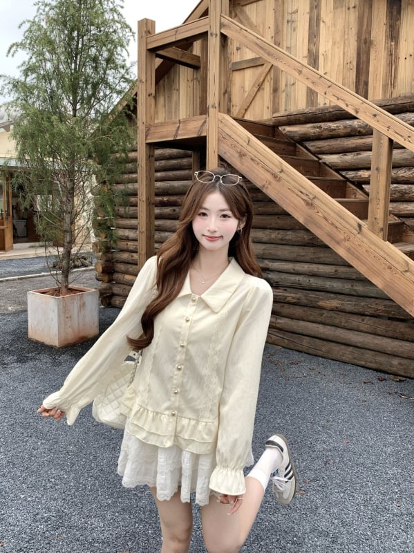 Bluza damă, croială lejeră, guler polo, mâneci scurte, toamna 2025, poliester