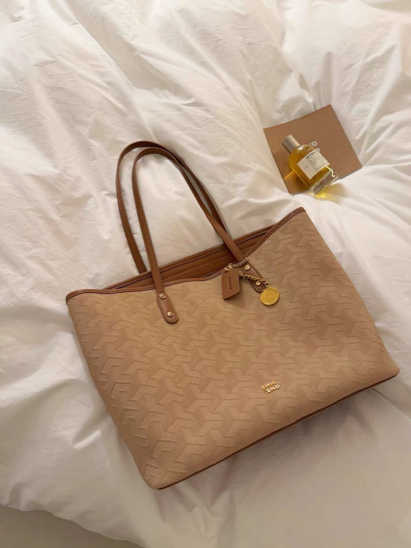 Torba za rame tip Tote, PU materijal, casual stil, vodoravni kvadratni oblik, zatvaranje na zip, podstava od poliestera