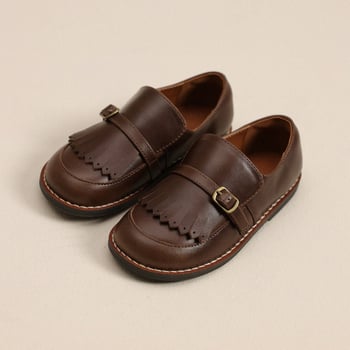 Dječji loafers u britanskome stilu, slip-on, gornji dio od Super Fiber, kožna podstava, PU uloška, gumena potplat, niski kroj, unisex