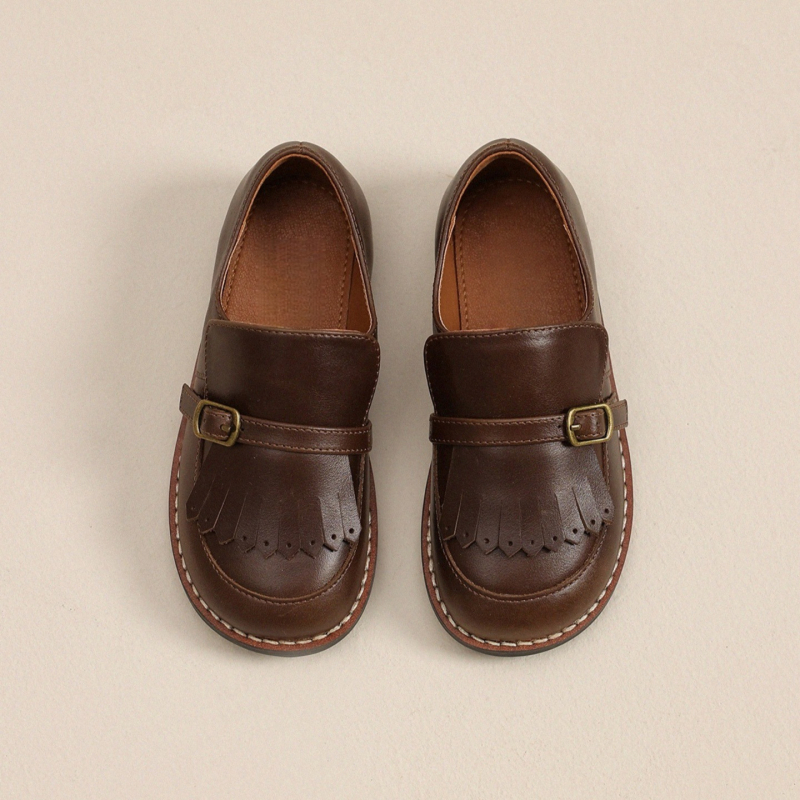 Dječji loafers u britanskome stilu, slip-on, gornji dio od Super Fiber, kožna podstava, PU uloška, gumena potplat, niski kroj, unisex