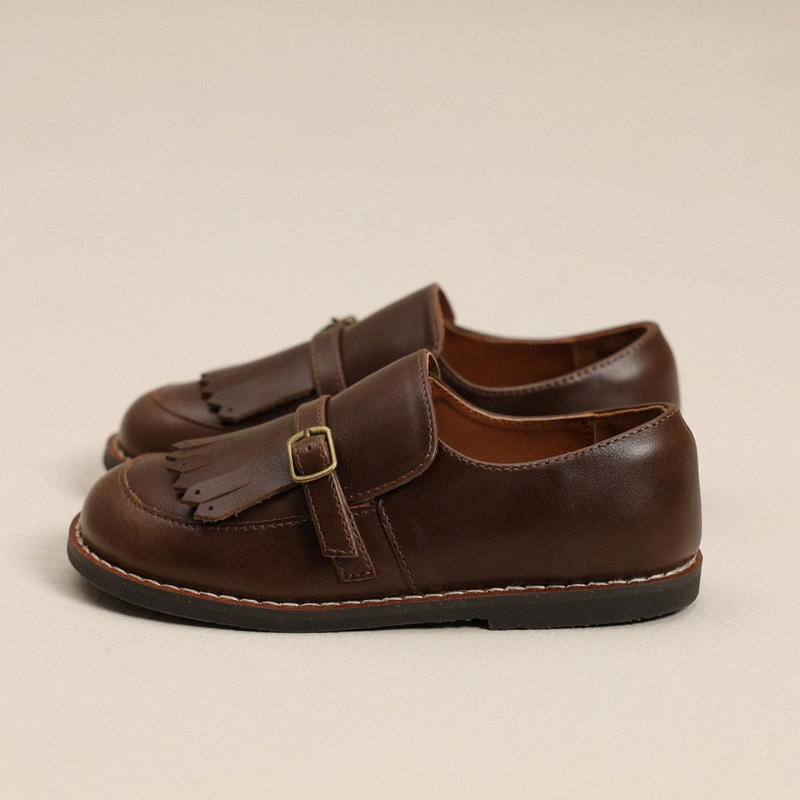 Dječji loafers u britanskome stilu, slip-on, gornji dio od Super Fiber, kožna podstava, PU uloška, gumena potplat, niski kroj, unisex
