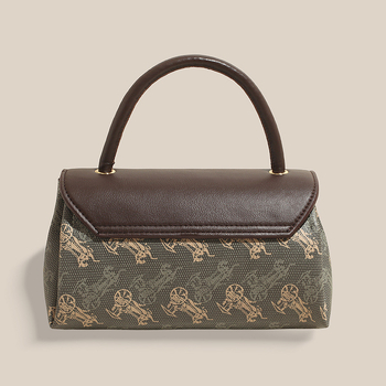 PU crossbody torba - u urbanom minimalističkom stilu, horizontalno kvadratnog oblika, podstava od poliester, zaključavanje