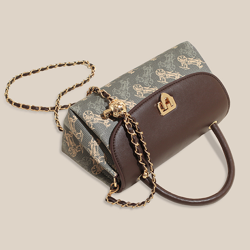 PU crossbody torba - u urbanom minimalističkom stilu, horizontalno kvadratnog oblika, podstava od poliester, zaključavanje