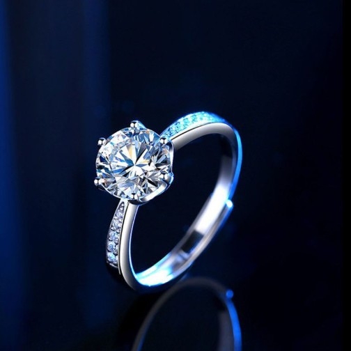 Δαχτυλίδι γάμου με συνθετικό διαμάντι, διαύγεια VVS, σχήμα διαμαντιού, κοπή