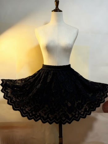 Čipkasta suknja s uzorkom suncokreta, poliester-spandeks smjesa, visoka elastičnost, elegantan uredski stil