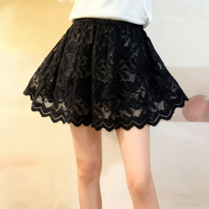 Čipkasta suknja s uzorkom suncokreta, poliester-spandeks smjesa, visoka elastičnost, elegantan uredski stil