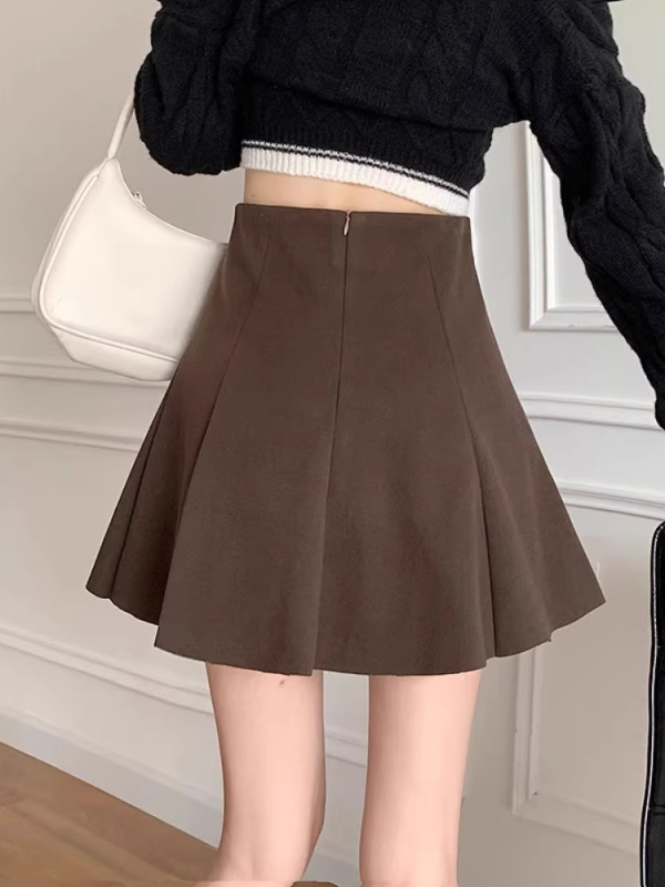 Hepburn stil plisirana midi suknja, geometrijski uzorak, bez nabiranja, poliester