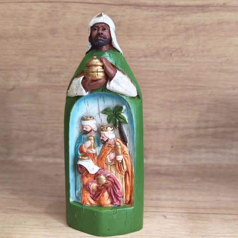Figura od smole – Scena Trojice Mudrih Kraljeva, za policu, kućni dekor