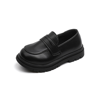 Детски сценични обувки, PU горна част, гумена подметка, средна височина, стил Корейско–британски, за деца 1–12 г., лепена конструкция, есен 2025