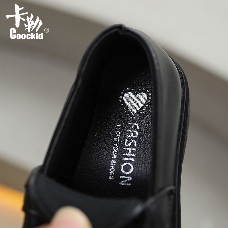 Детски сценични обувки, PU горна част, гумена подметка, средна височина, стил Корейско–британски, за деца 1–12 г., лепена конструкция, есен 2025