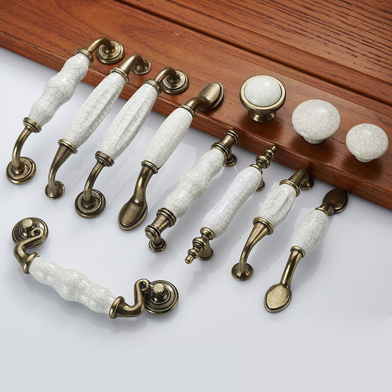 Дръжка Crack Handle за обувен шкаф – цинкова сплав, леене под налягане, европейски стил, античен хардуер