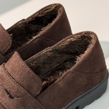 Детски лоуфъри от велур, текстилна горна част, гумена подметка, нисък връх, подложка с изкуствен косъм