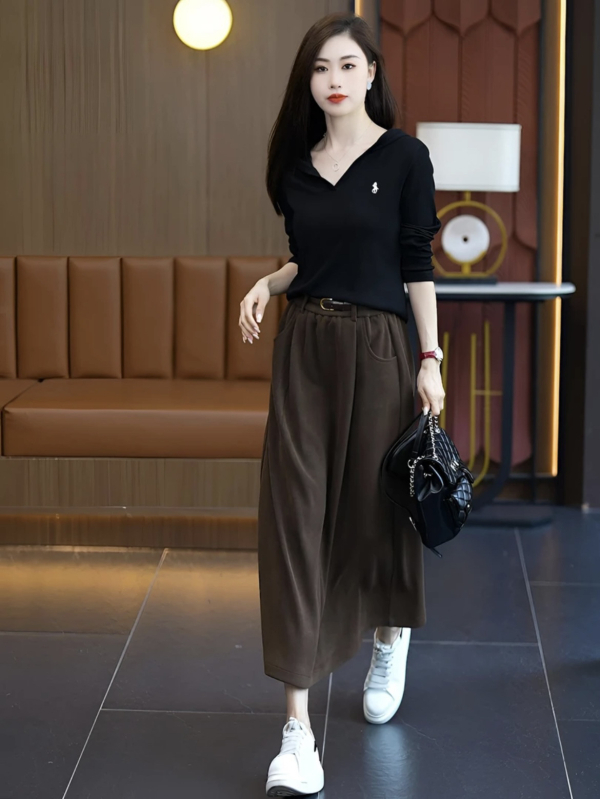 Юбка Chenille тъкан, еднотонна, средна дължина, силует pencil, 90-95% полиестер