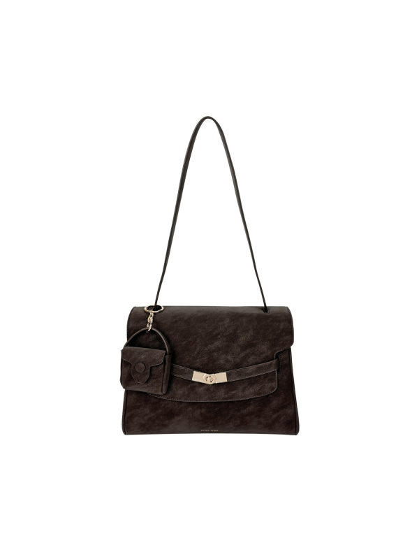 PU Tote чанта с хоризонтално квадратна форма, отваряне с капак, вътрешен джоб с цип и полиестерна подплата