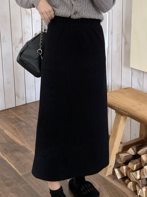 A-vonalú szoknya, magas derékkal, középhosszú, elasztán keverék (<30%), enyhe elasztikusság