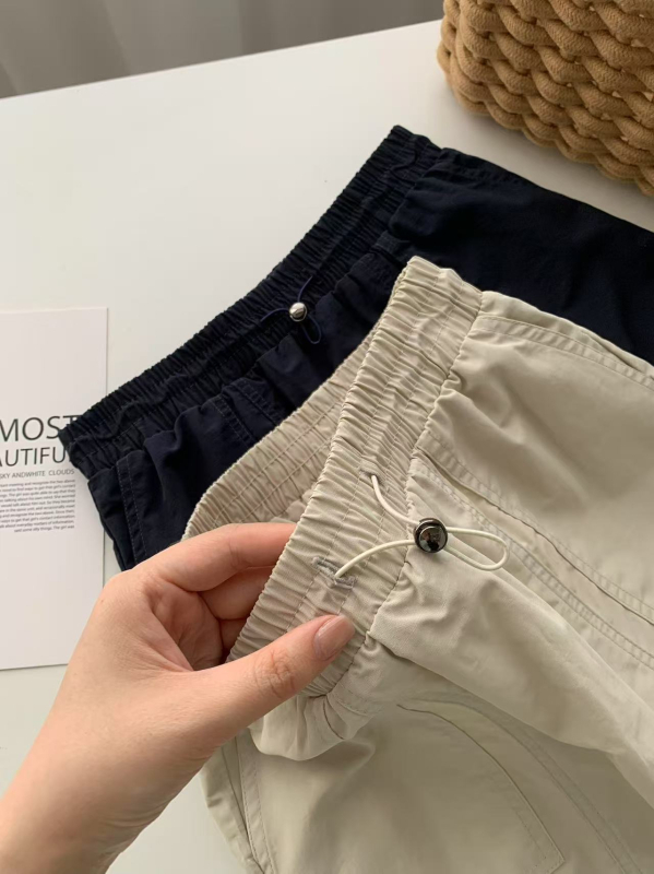 A-linijska suknja s visokim strukom, korejskog stila retro dojam, pamuk-nylon smjesa (50-70% pamuk, 30-50% nylon), ljeto 2025