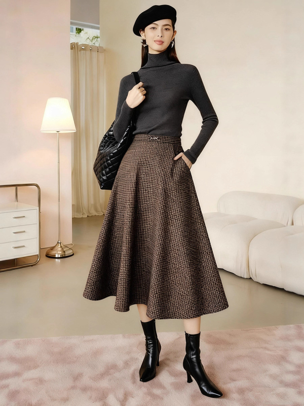 A-линия пола от тъкана вълнена материя, марка Enchanting Beauty, съдържание на основната тъкан <30%, без еластичност