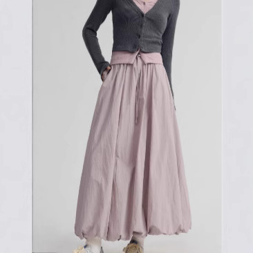 Ženska Bud skirt suknja, srednje duljine, jednobojna šifon tkanina, poliester.
