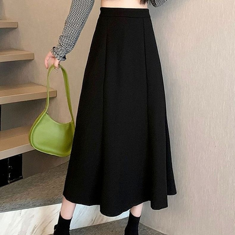 Suknja kišobran, midi duljine, model s panelima različitih boja, viskozni materijal, volani
