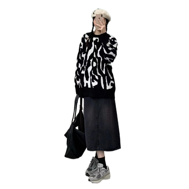 Дънена пола А-линия, средна дължина, 95% памук, Зима 2023