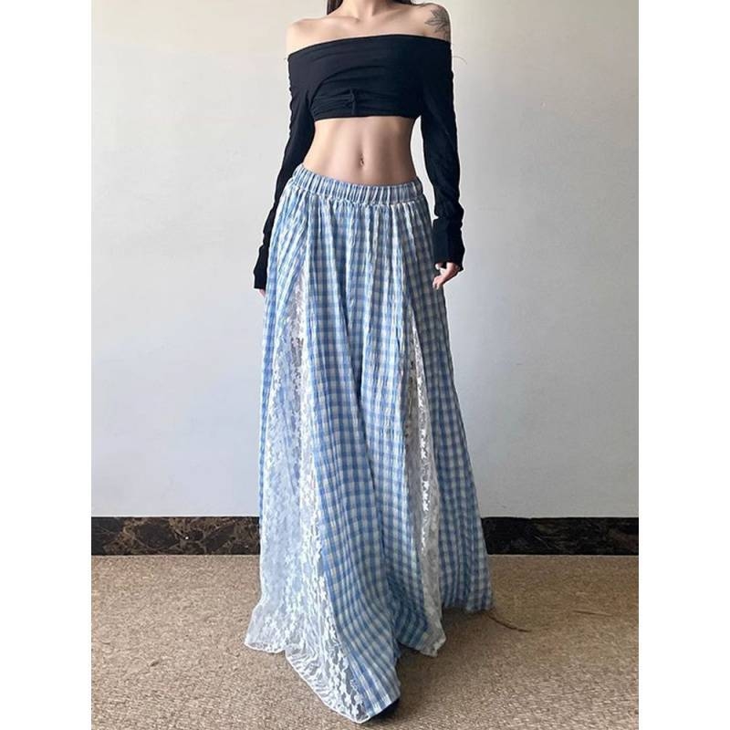 Suknja A-linije midi, od akrilnih vlakana, udio glavne tkanine 95% i više, gradski stil