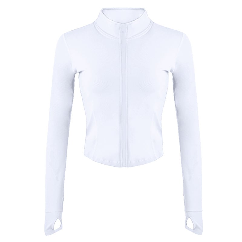 Hypersports γυναικείο τοπ προπόνησης με φερμουάρ για τρέξιμο και γιόγκα, ύφασμα νάιλον/νάιλον, επένδυση σπαντέξ 12%, για όλες τις εποχές