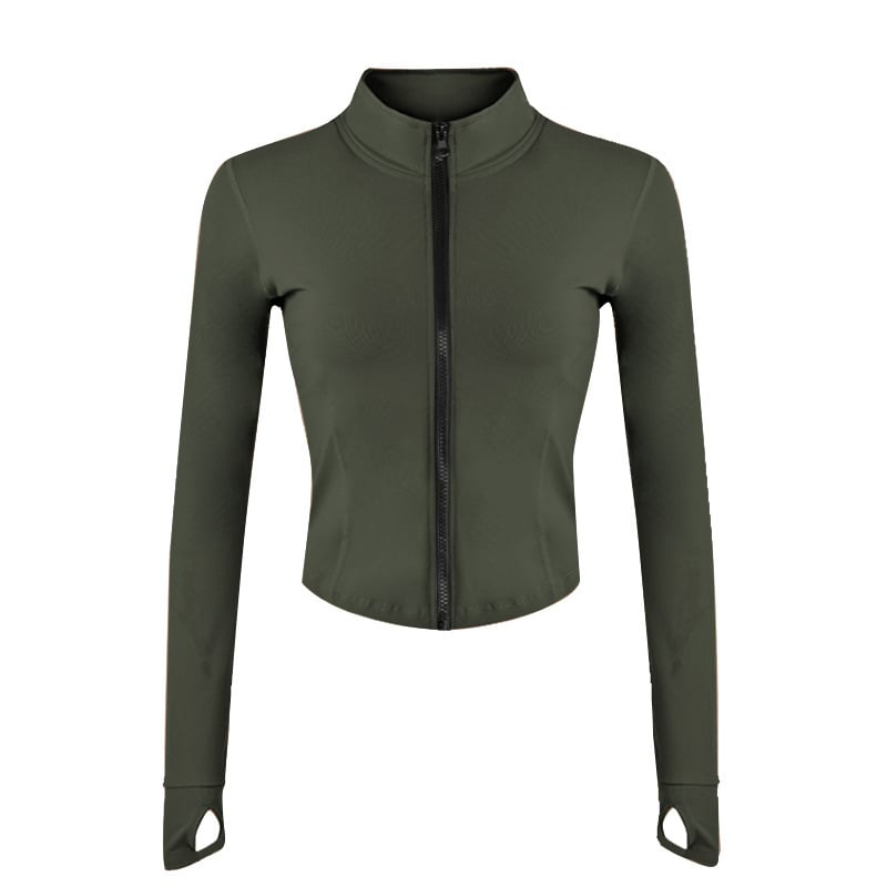 Hypersports γυναικείο τοπ προπόνησης με φερμουάρ για τρέξιμο και γιόγκα, ύφασμα νάιλον/νάιλον, επένδυση σπαντέξ 12%, για όλες τις εποχές