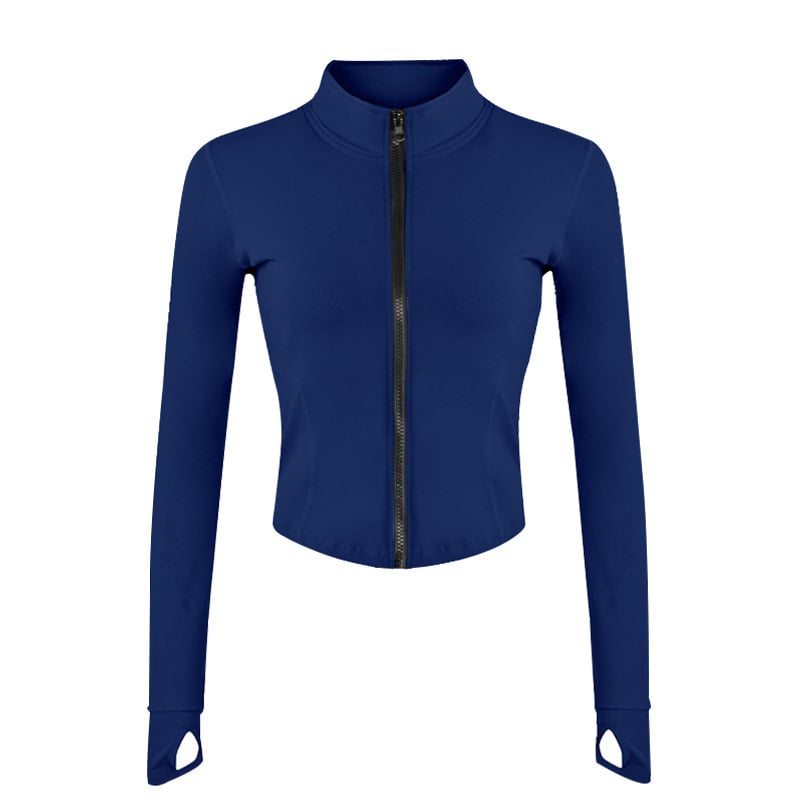 Hypersports γυναικείο τοπ προπόνησης με φερμουάρ για τρέξιμο και γιόγκα, ύφασμα νάιλον/νάιλον, επένδυση σπαντέξ 12%, για όλες τις εποχές