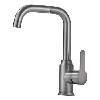 Кран за умивалник, 304 неръждаема стомана, 360° въртене, керамичен дисков клапан, 32 мм диаметър на входа, монтаж върху плота