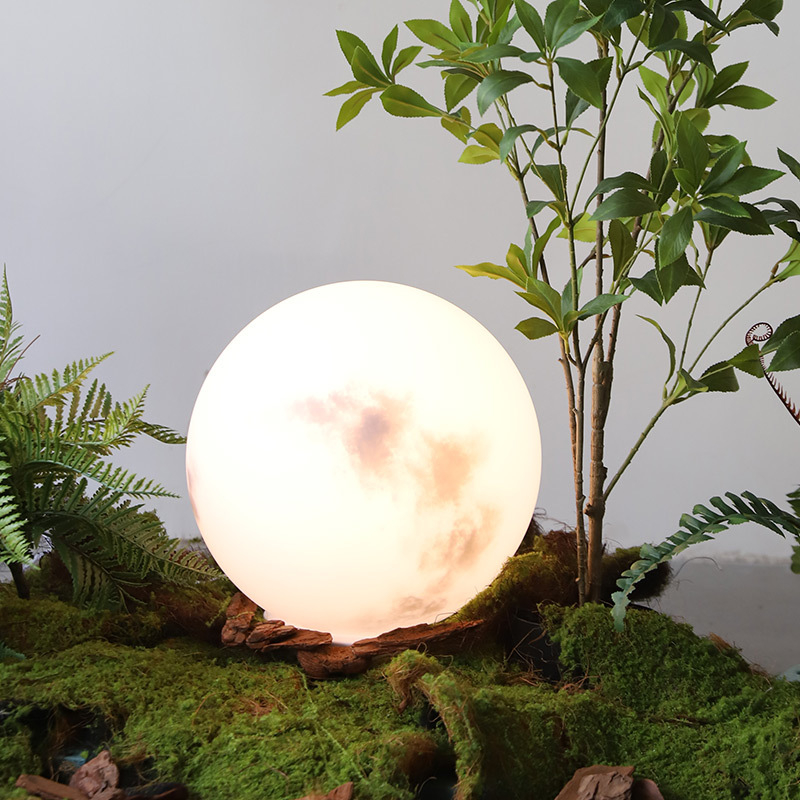 Лунна лампа за ландшафтно оформление на вили и дворове – изделия от смола, пластмаса/смола, китайски стил, Natural Space