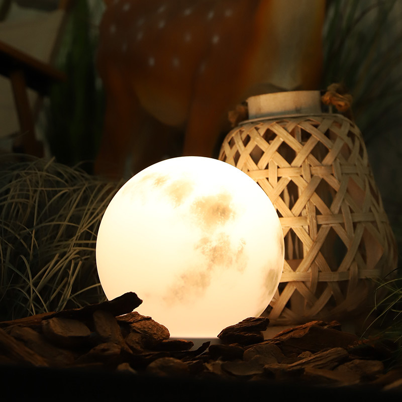 Лунна лампа за ландшафтно оформление на вили и дворове – изделия от смола, пластмаса/смола, китайски стил, Natural Space