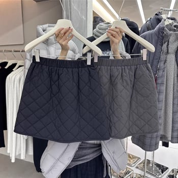 Pamuk A-linijska suknja, japansko-korejski casual stil, kratka duljina, zima 2025