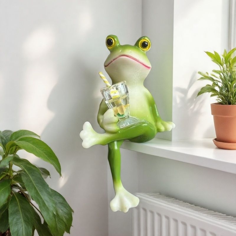 Decorațiune suspendată din rășină sintetică pentru exterior – stil Nordic, design animal, Cod produs: Frog