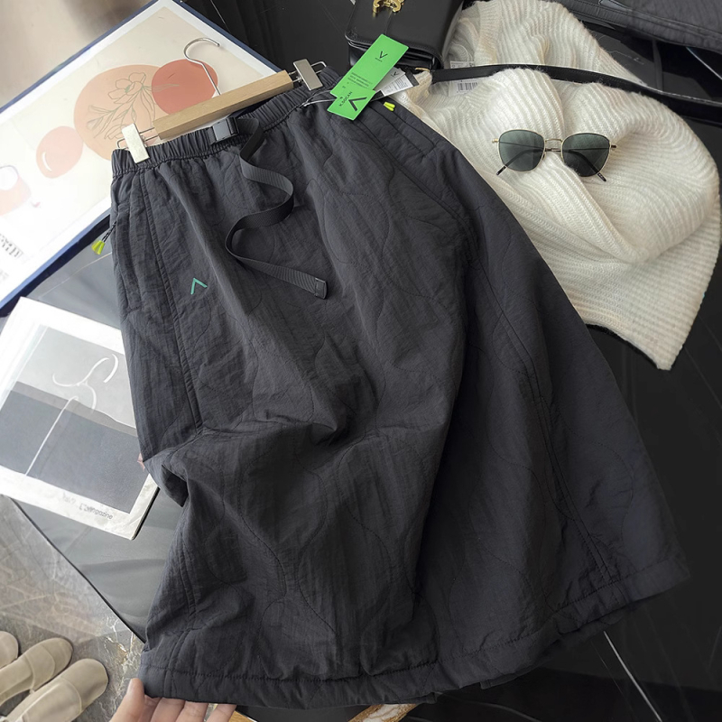 Памучно-блендова quilted пола до средна дължина за жени, есен 2024, 50–70% полиестер.