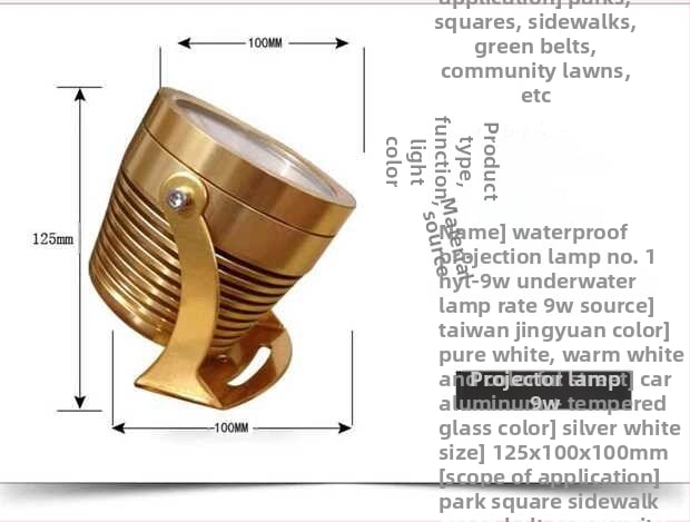 Υποβρύχιο προβολικό φως, IP68 αδιάβροχο, 3W ισχύς, 220V τροφοδοσία, μοντέλο YQT-046