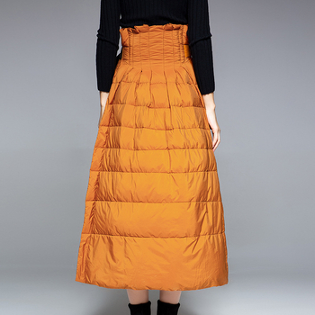 Дълга пола в А‑форма, едноцветна, полиестерна тъкан, микроеластичност, зима 2025