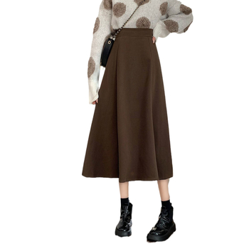 Női A-vonalú midi szoknya, poliészter 95%+, kollázs/varrás feldolgozás, tavasz 2023, városi mindennapi stílus