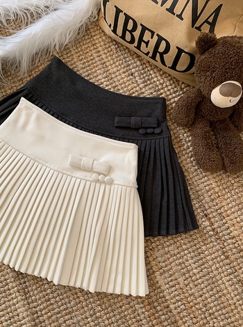 Suknja s visokim strukom, plisirana A-linija, poliester 95%+, tkanina