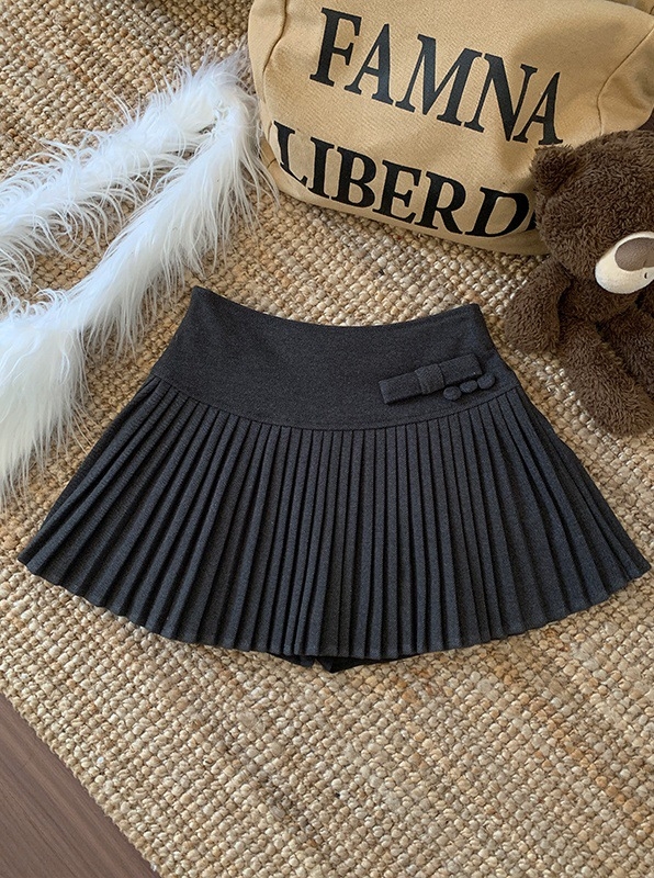 Suknja s visokim strukom, plisirana A-linija, poliester 95%+, tkanina