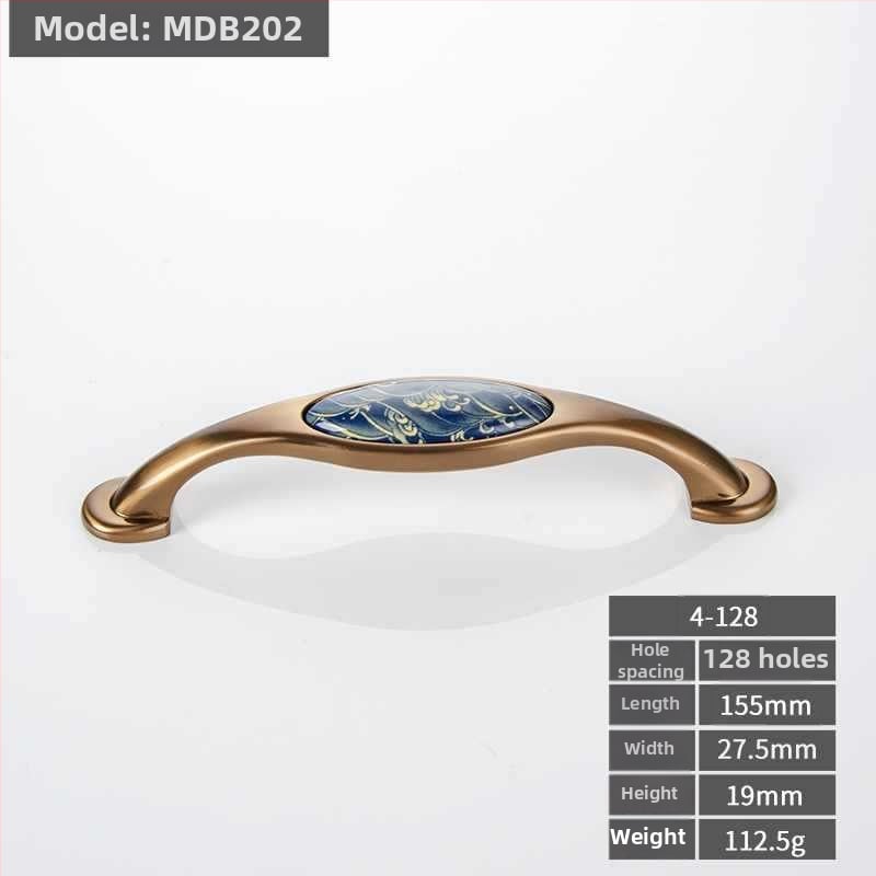 Mâner pentru dulap MDB-202 | Material: aliaj de zinc și ceramică | Utilizare: dulapuri, uși, sertare | Finisaj: Altul