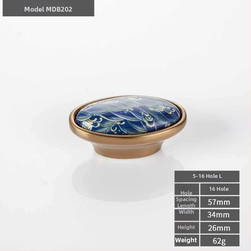 Mâner pentru dulap MDB-202 | Material: aliaj de zinc și ceramică | Utilizare: dulapuri, uși, sertare | Finisaj: Altul