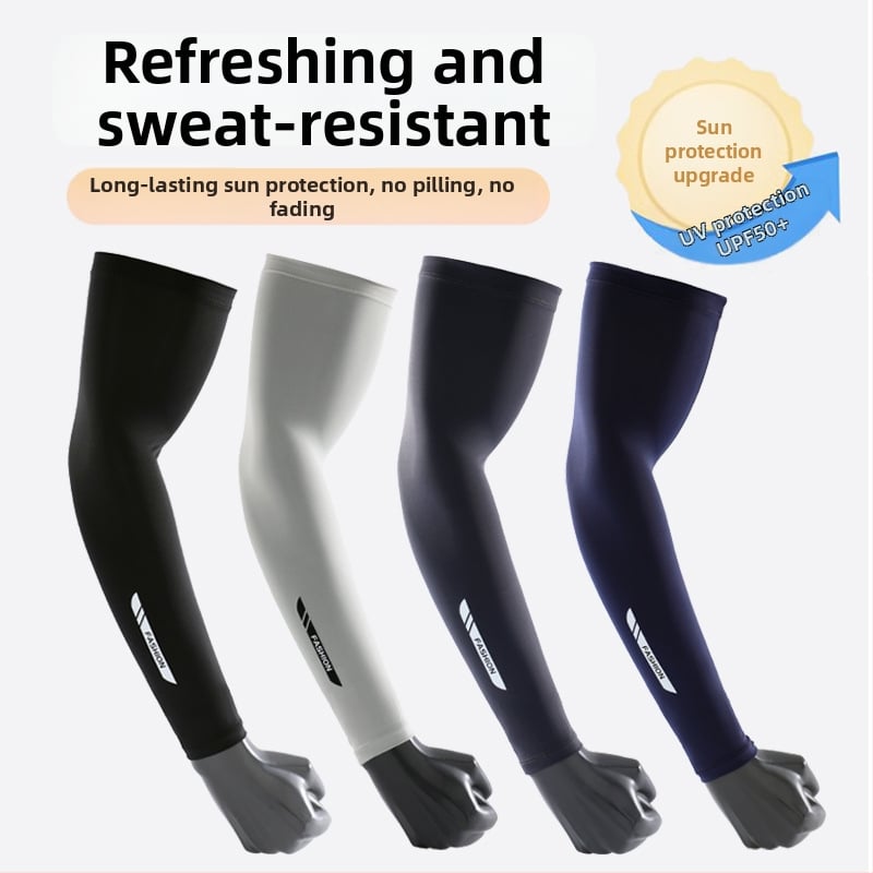 Слънцезащитни ръкави за мъже, найлонова тъкан 71-80%, ледено копринено усещане, бързосъхнещи, подходящи за колоездене, шофиране и риболов