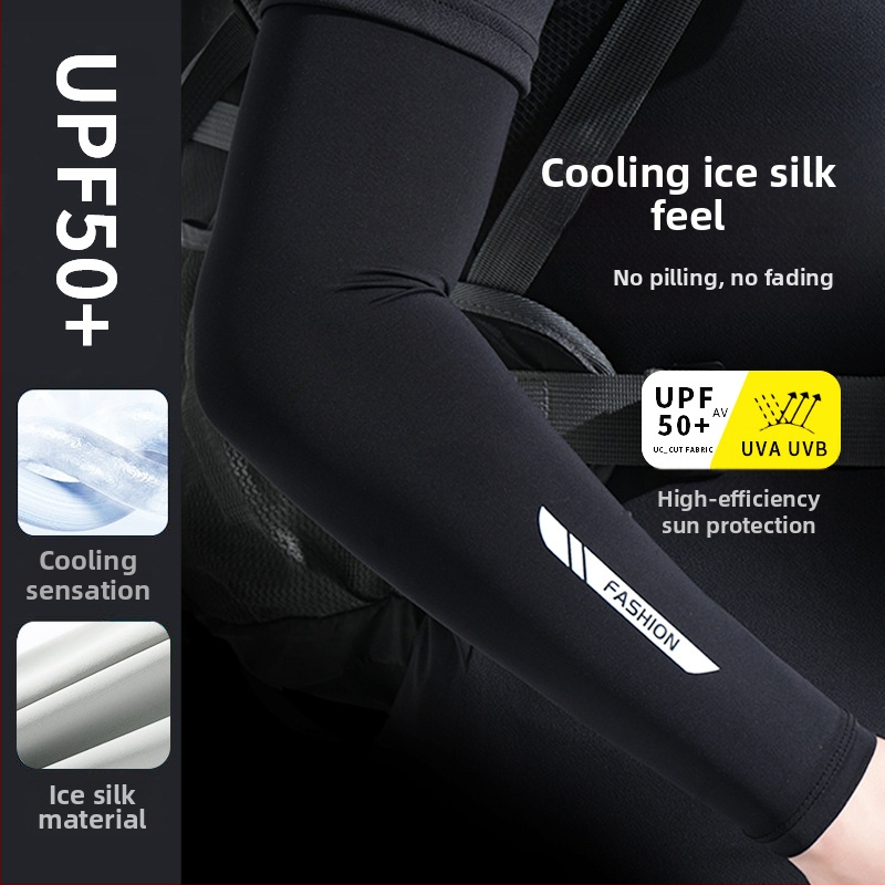 Pánske UV ochranné návleky na ruky, nylon 71-80% obsah, dojem ľadového hodvábu, rýchloschnúce, vhodné pre cyklistiku, jazdu autom a rybolov