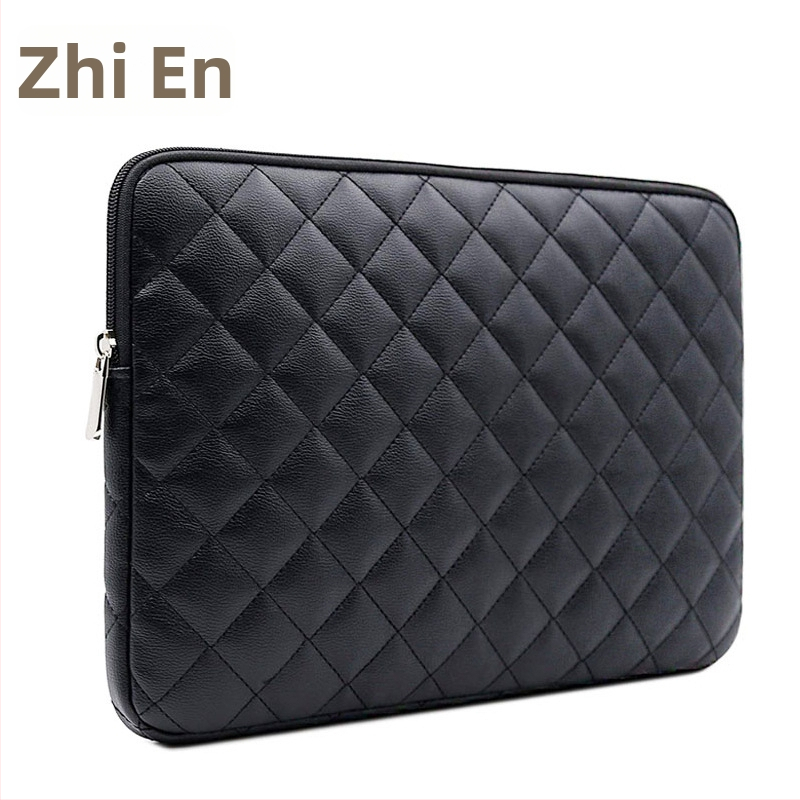 PU kožená taška na notebook a tablet s prešívaným vzorom a výšivkou, vnútorná vložka (Materiál: PU koža; Sezóna: Jar 2023; Pohlavie: Neutrálne; Funkcia: Iné)