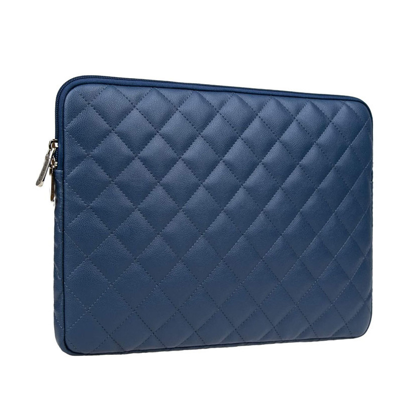 Τσάντα από PU δέρμα για φορητό υπολογιστή και tablet, καπιτονέ σχέδιο με κέντημα, με εσωτερική επένδυση (Υλικό: PU δέρμα; Περίοδος: Άνοιξη 2023; Φύλο: Ουδέτερο; Λειτουργία: Άλλο)